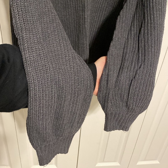 Grey Turtleneck Knit Sweater - Picture 3 of 7